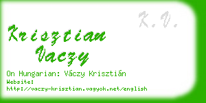 krisztian vaczy business card